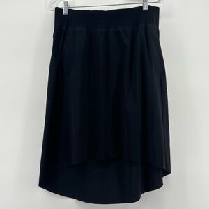 Athleta Womens Black High Low Cosmic Maxi Skirt Size MD
